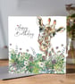 Giraffe Happy Birthday Card - Image 1