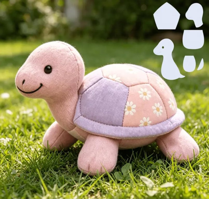 Turtle Toy Thin Acrylic Sewing Templates