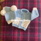 Baby boy's cardigan & hat set