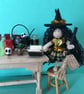 Cornish Tartan Witch Doll Hanging Decoration, Halloween Decor, Witch Core