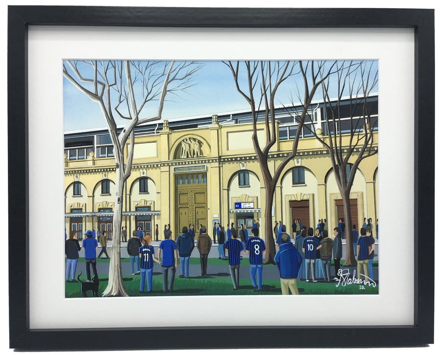Atalanta B.C, Gewiss Stadium. Framed, Football Memorabilia Art Print