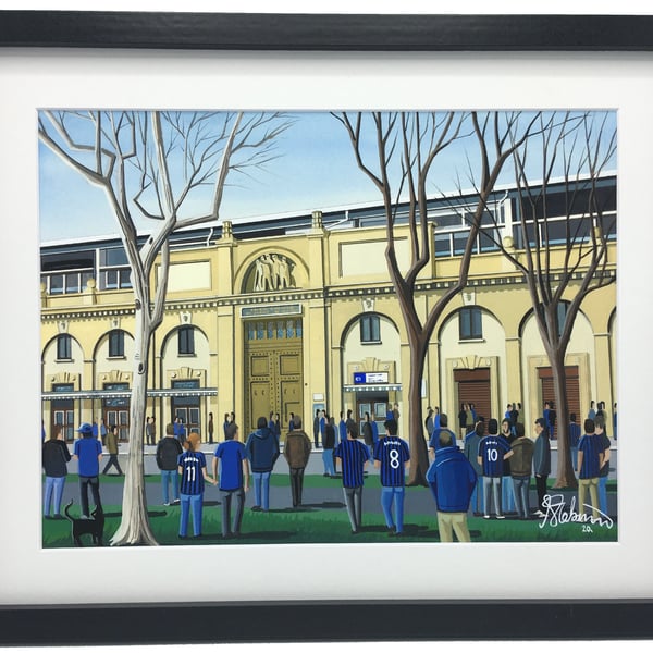 Atalanta B.C, Gewiss Stadium. Framed, Football Memorabilia Art Print