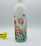Decoupage bottle light with tulips, summer flowers, floral design - Image 8