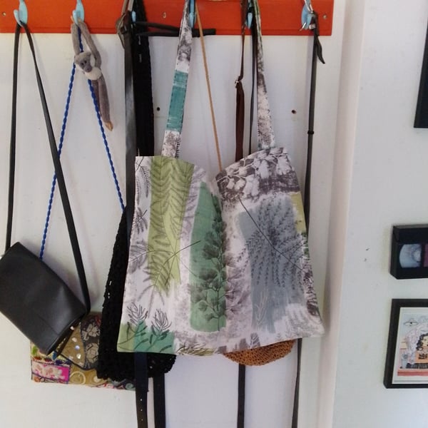 Tote bag in an abstract tree and leaf theme ideal for gifting.