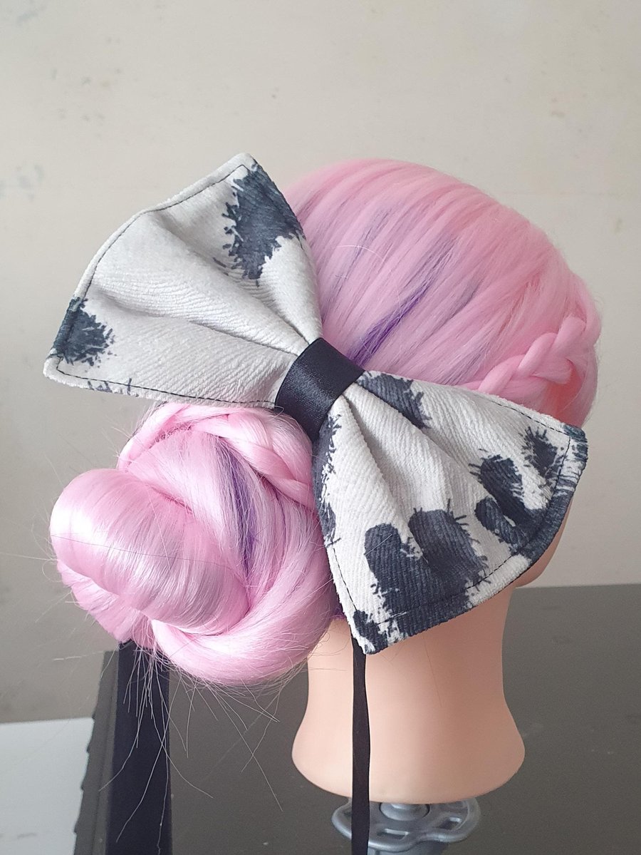 Statement Cow Print Hair Bow