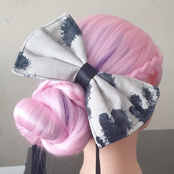 Statement Cow Print Hair Bow