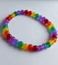 Rainbow Glass Bead Bracelet