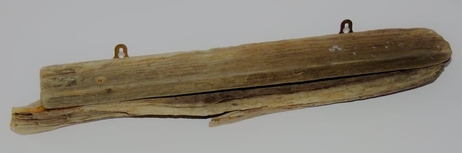 Natural rustic driftwood shelf for storage or display, wood from Cornwall