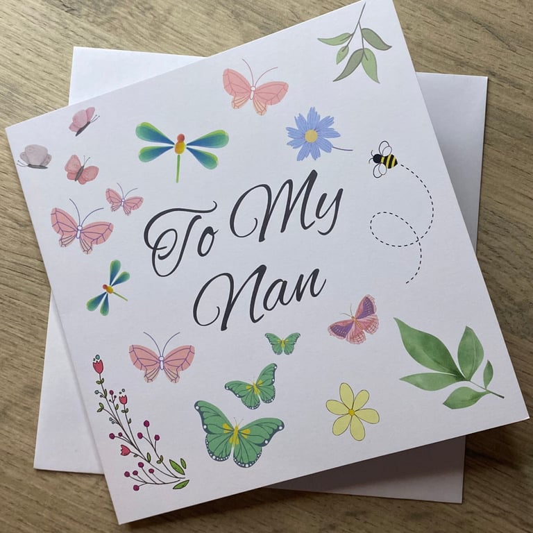 Nan Birthday Card, Nanny Birthday Card, Card for Grandma