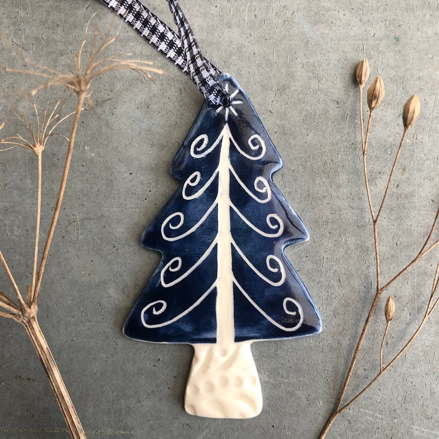 Ceramic Christmas Tree Decoration .