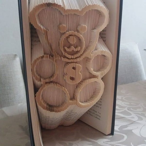 Alphabear Number 8 CUT & FOLD Book Folding Pattern - EMAILED PDF PATTERN