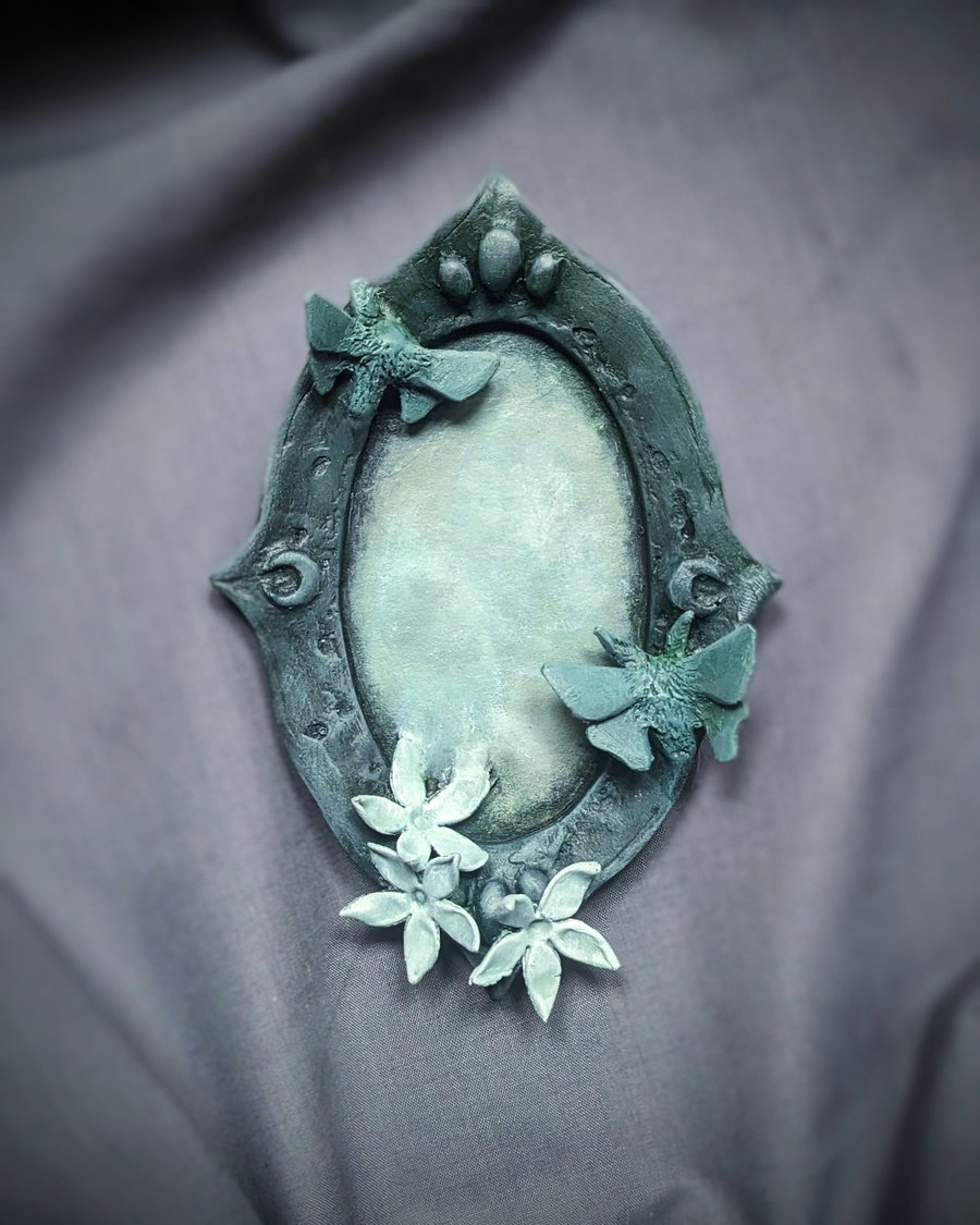 Unseen iii - small, strange, beautiful moth and mirror sculpture