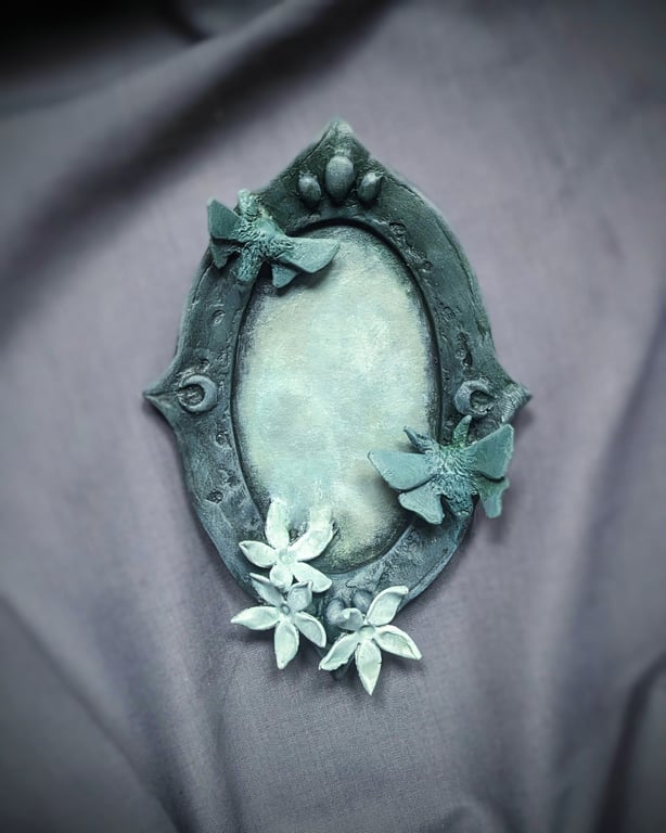 Unseen iii - small, strange, beautiful moth and mirror sculpture