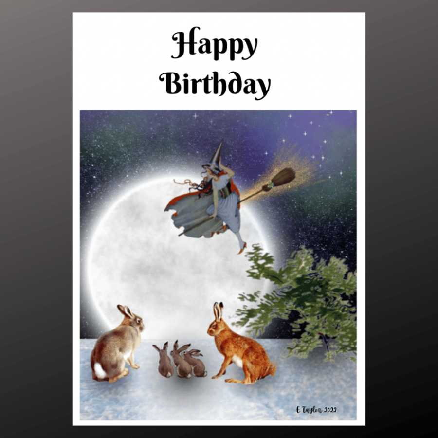 Handmade Wildlife Greetings Card - Thank You Rabbits Handmade Wildlife Greetings Card - Thank You Rabbits