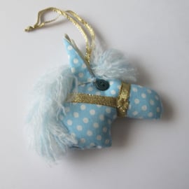 Horse Christmas Decoration Fabric Bauble Pony Hobby Horse