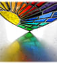 Sun Heart Suncatcher Stained Glass Rainbow Rays Handmade 006 - Image 4