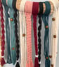 Handmade Boho Macramé & Wood Wall Hanging - Colourful Textile Wall Art - Image 3