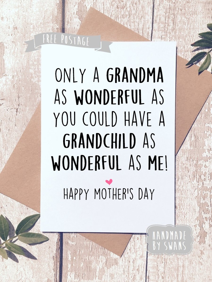 Mother's day card - Only a grandma as wonderful as you