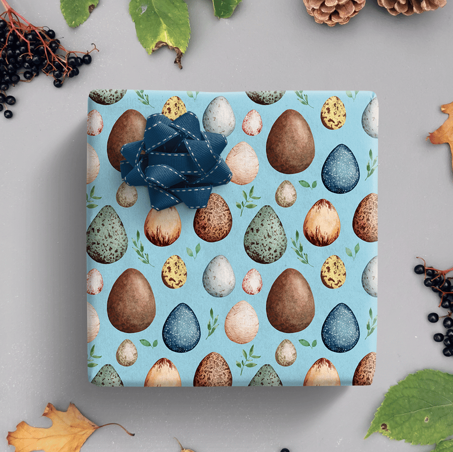 Egg Wrapping Paper, Bird Egg Gift Wrap, Easter Wrapping Paper
