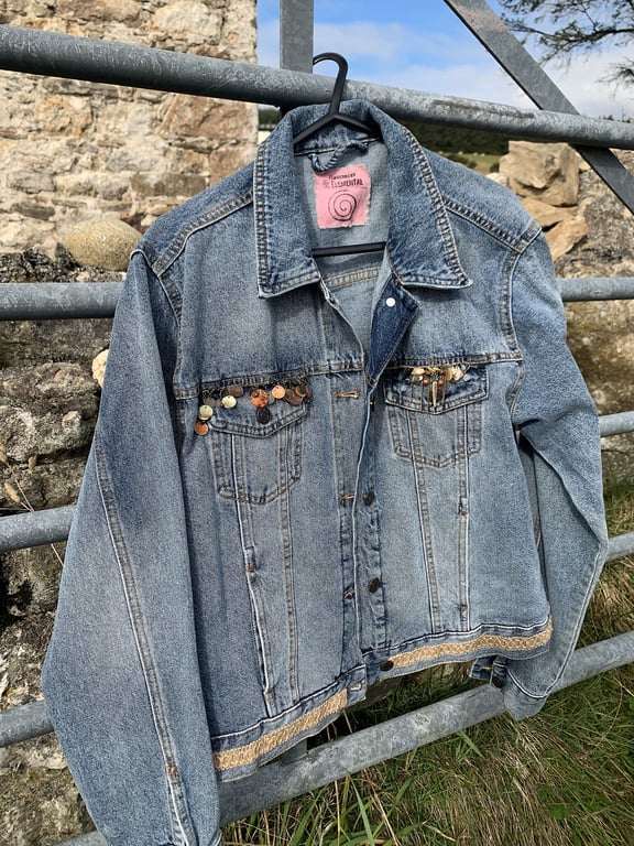 Reimanged upcycled denim jacket