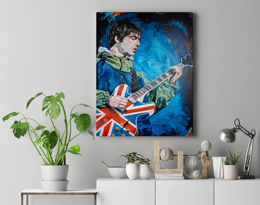 Noel Gallagher Oasis at Maine Road 1996 Limited Edition Print