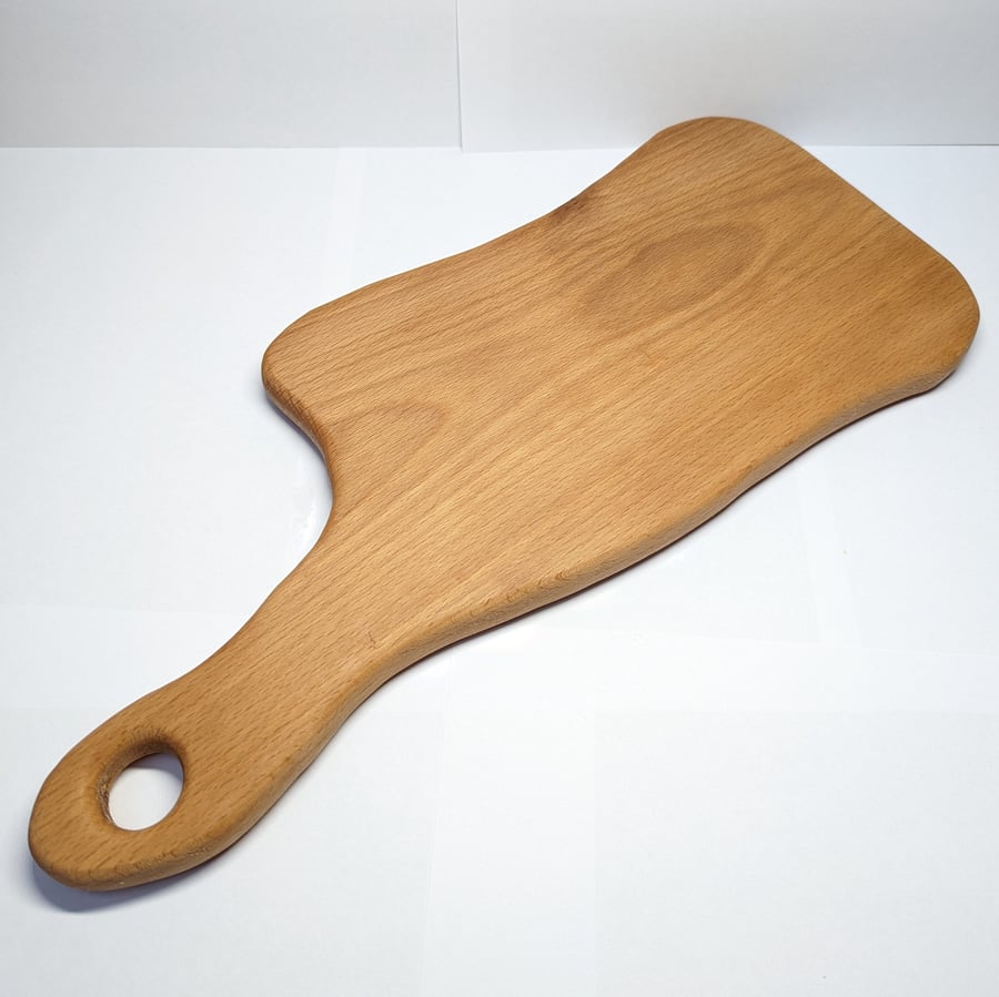 Handmade Beech Chopping Board or Serving Platter with handle