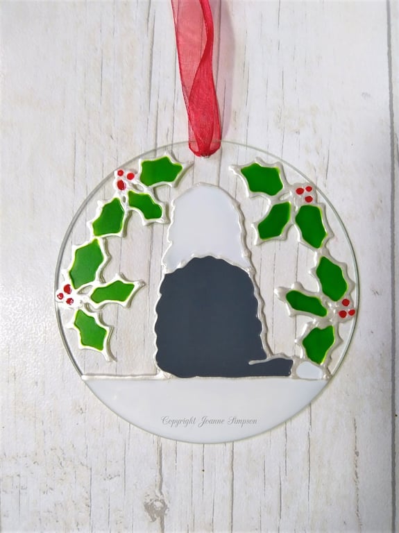 Old English Sheepdog Christmas decoration.