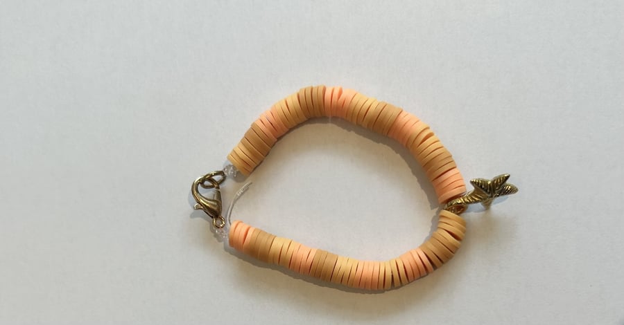 cute orange bracelet with starfish 