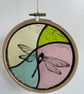 Stained Glass Dragonfly Embroidery Hoop - Image 1