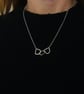 Recycled Sterling Silver Triple Wire Linked Shapes Necklace  - Image 5