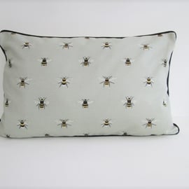 Sophie Allport Bees  Cushion Cover with Black Piping