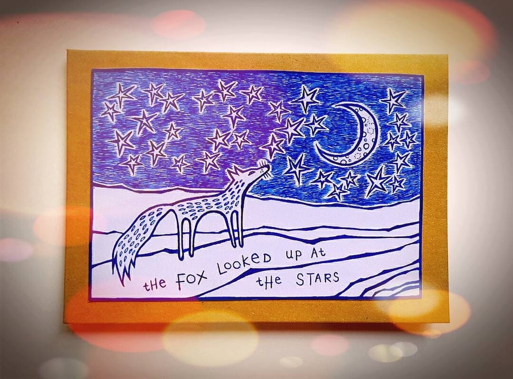 Fox and Moon Cards - READY TO SHIP
