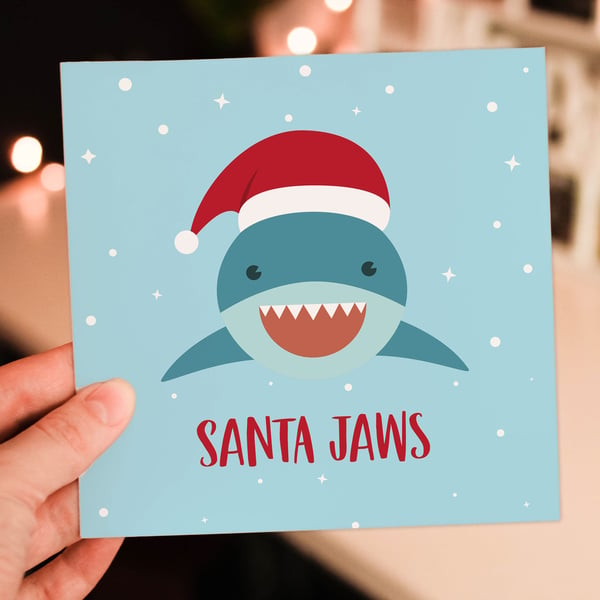 Christmas card: Santa Jaws