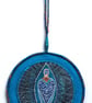 GMM553 - Metal Goddess Mandala Wall Hanging-15cm diameter-Turquoise-Black-Silver - Image 2