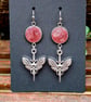 Gothic moth emo punk alternative dangle earrings