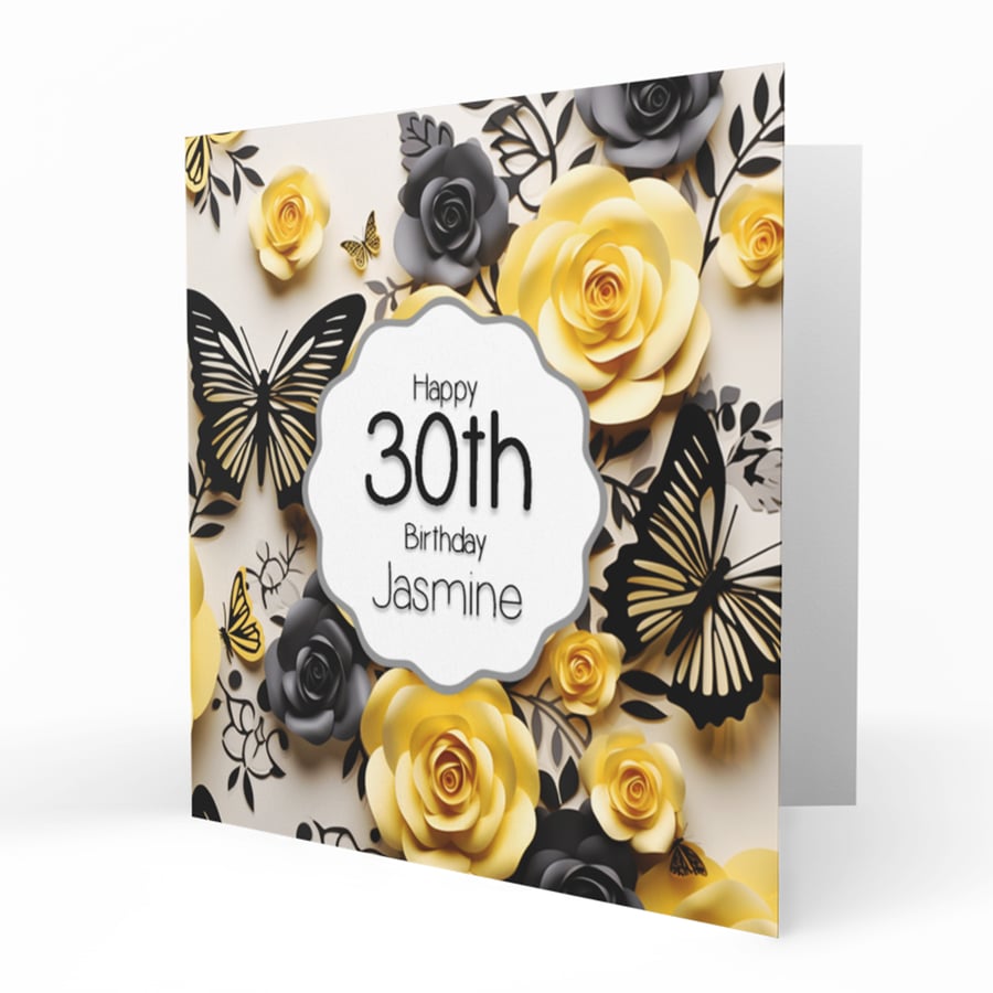 Personalised Birthday Card, Female, 30th, 40th, 50th, 60th, 70th, C162