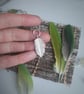 Silver Feather Drop Earrings, Handmade in Sterling Silver - Image 5