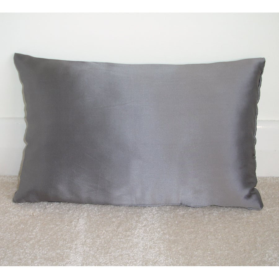 Mulberry Silk Tempur Travel Pillow Cushion Cover Grey 16x10 inch Hypoallergenic