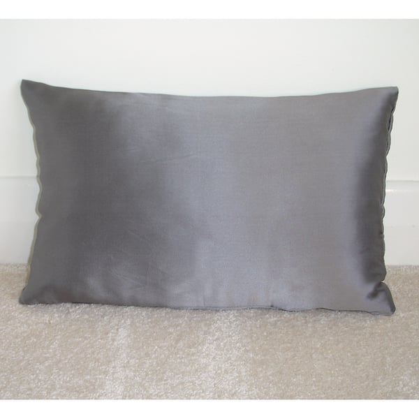 Mulberry Silk Tempur Travel Pillow Cushion Cover 16x10 inch Hypoallergenic Grey