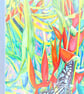 Tropical Scene with Lobster Claw Plant Original Oil Painting  - Image 3