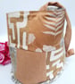Burnt gold patchwork bucket bag. - Image 10