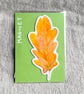 Yellow Oak Leaf Fridge Magnet