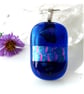 Dichroic Glass Pendant 271 Deep Blue Handmade with silver plated chain - Image 4
