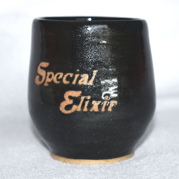Special Elixir wheel thrown pottery wine cup tumbler (Free UK postage)