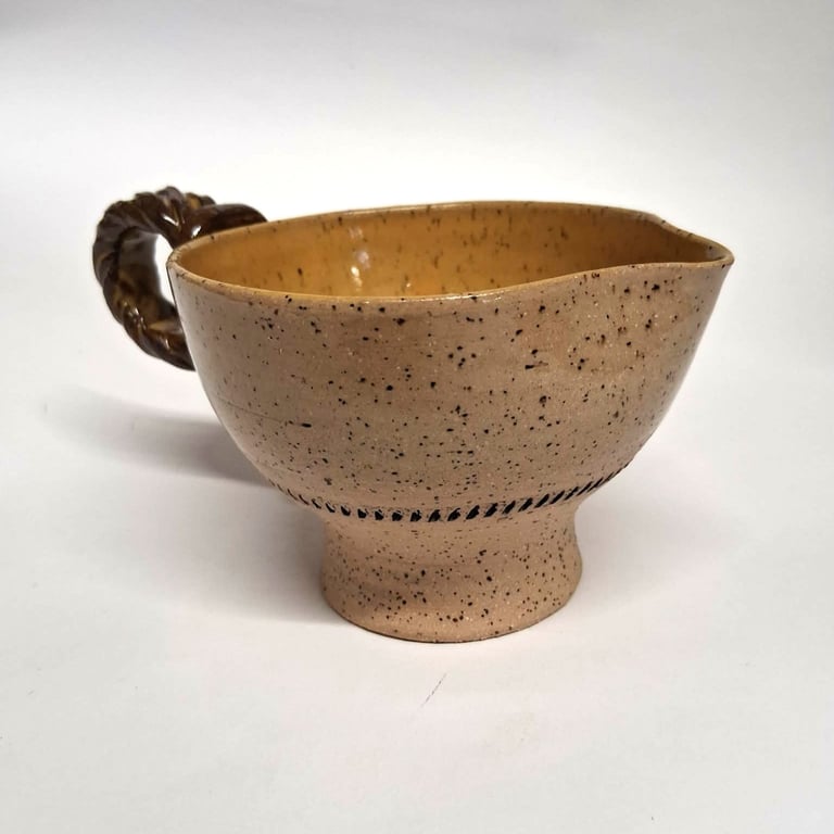 Speckled tight lipped Cream Pourer durable Stoneware Ceramic Jug Pitcher