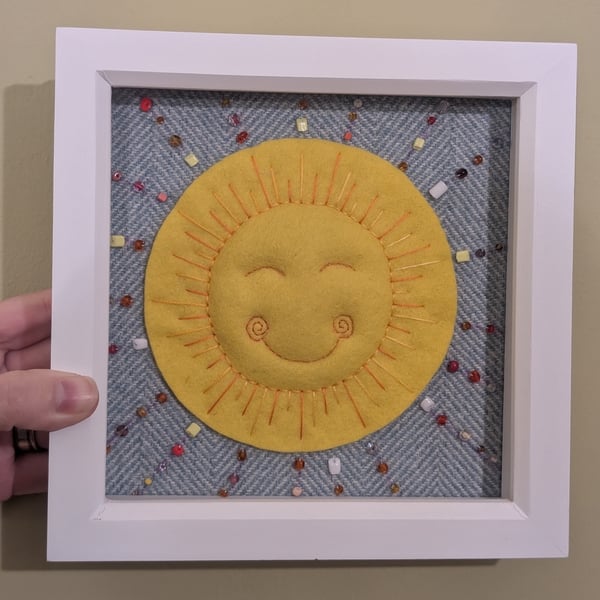Cheerful sunshine textile picture