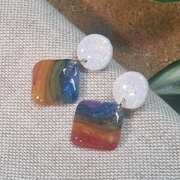 Polymer Clay Earrings: Spectrum 