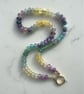 Fluorite & Banded Agate Hand Knotted Beaded Gemstone Necklace - Image 6