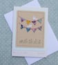 Hand-stitched mini bunting, little white doves, pretty card to keep! - Image 4
