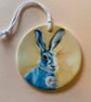 Perfectly Imperfect - Lunar Hare ceramic ornament - a 'second' - Image 2